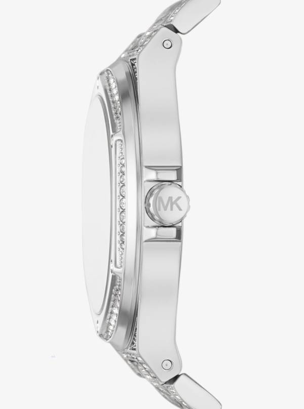 Panske Oversized Hodinky Michael Kors Oversized Lennox Pavé Silver-Tone Strieborne - Hodinky Michael Kors Vypredaj | QKWJC-6784